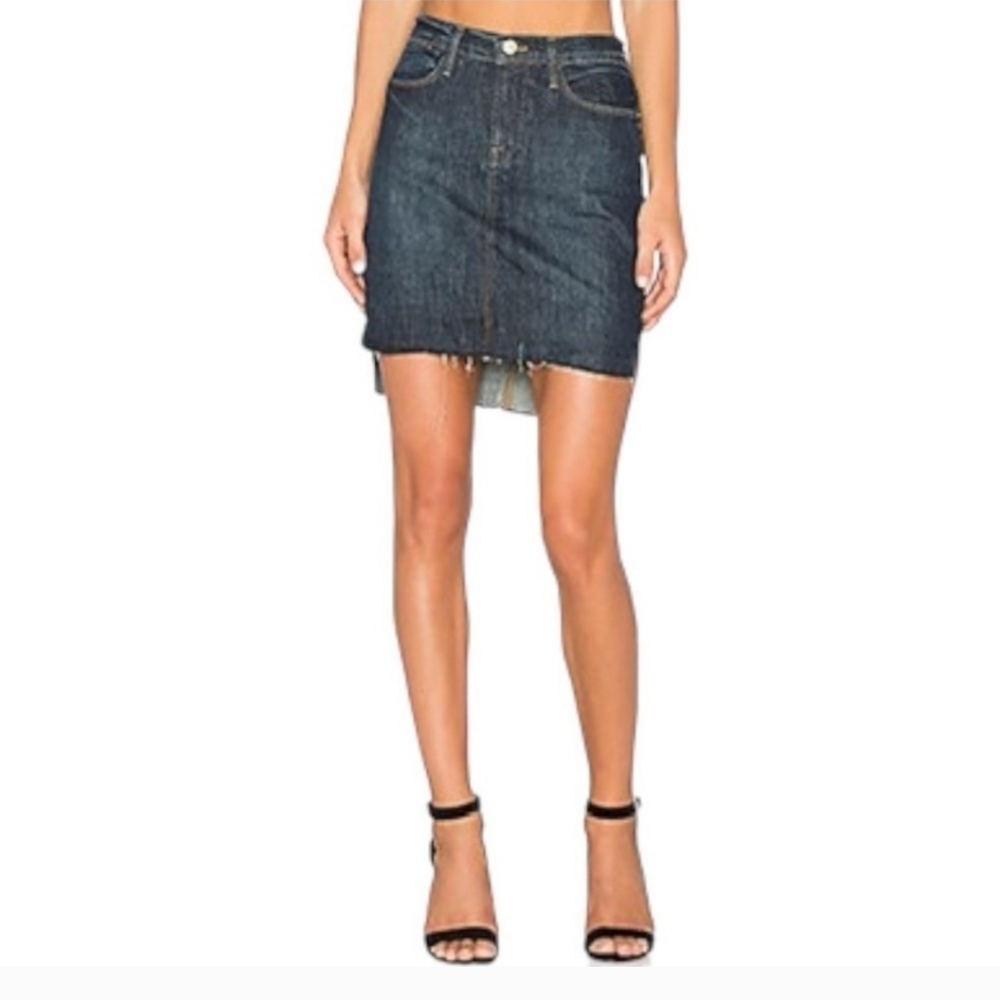 Frame catamaran raw hem denim skirt women's size 29 nwot
